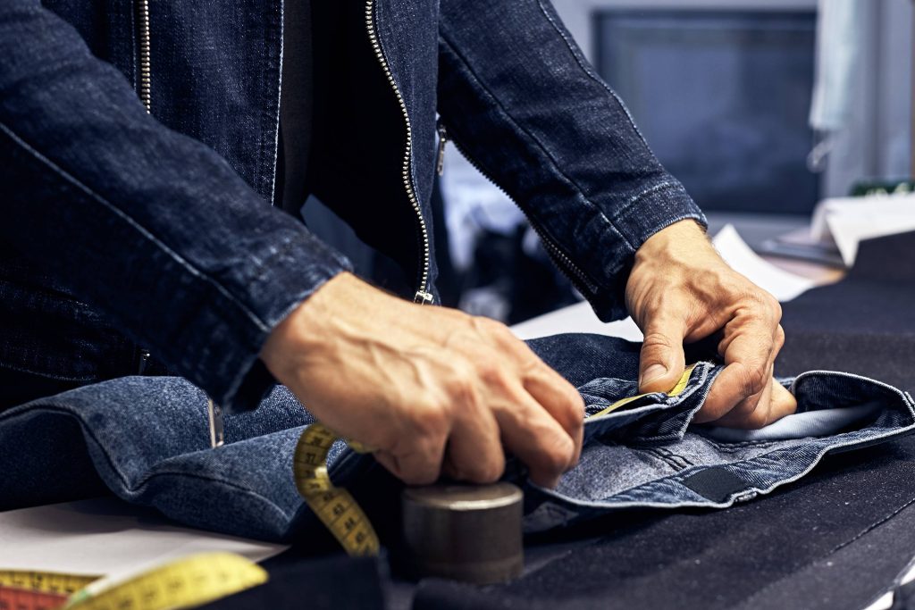 Blue Flag Denim Banner