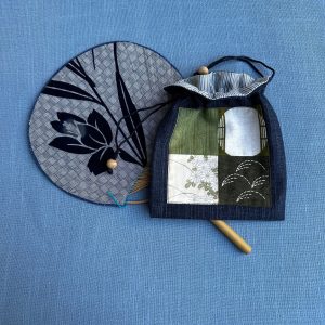 Drawstring Pouch - Work Can Wait - Japanese Garden