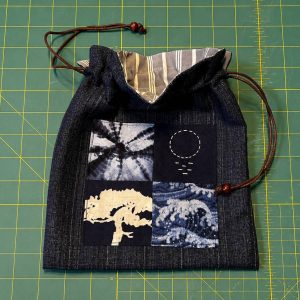 Drawstring Pouch - Work Can Wait - Ocean