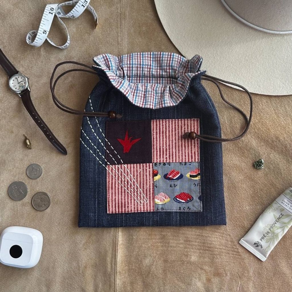 Drawstring Pouch - Work Can Wait - Sushi